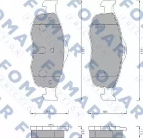 FOMAR FRICTION fo491681 -  Комплект тормозных колодок, дисковый тормоз